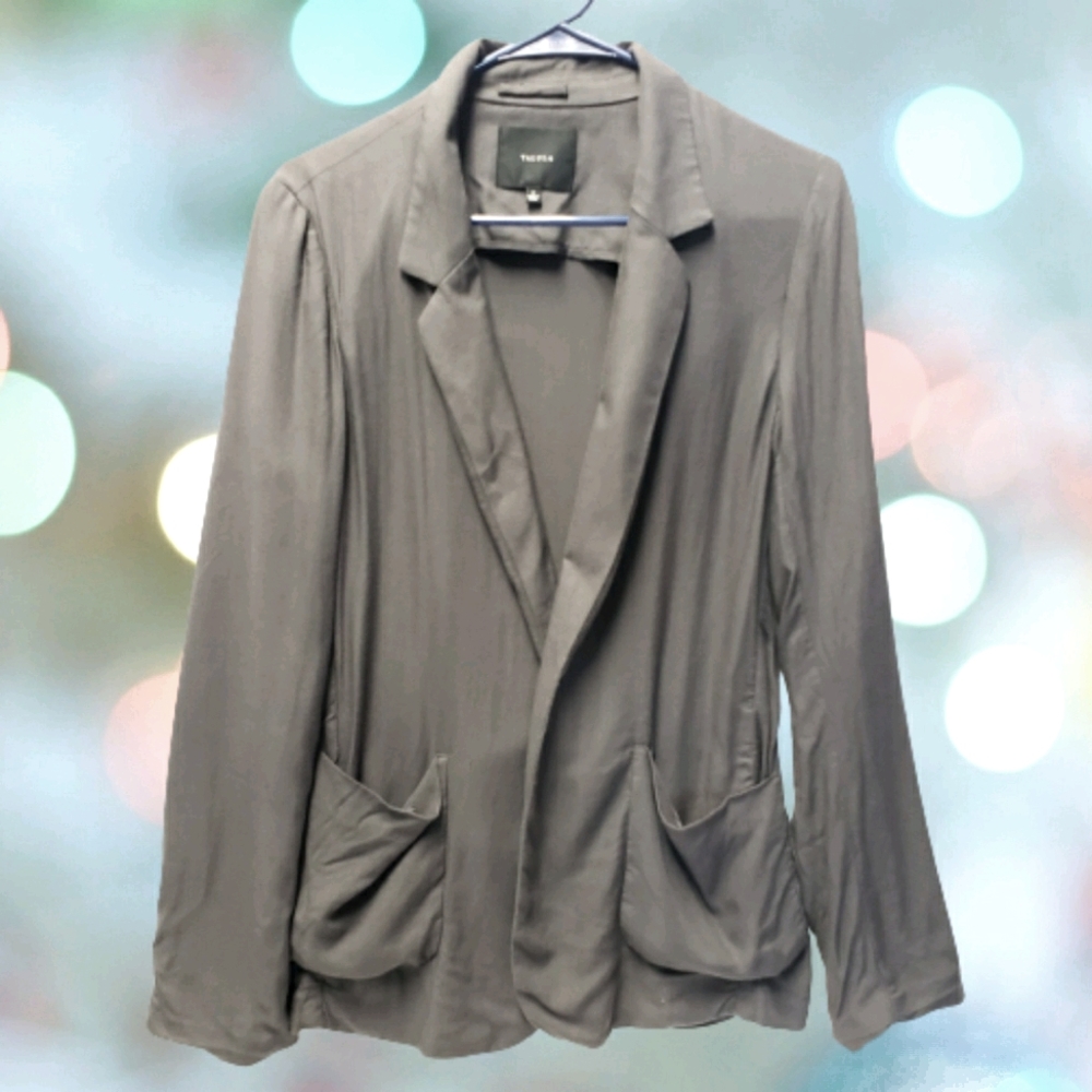 ARITZIA TALULA Gray Kent Open Front Blazer